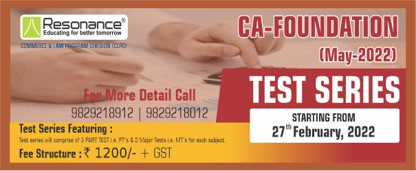 CA-Foundation May-2022 Test Series