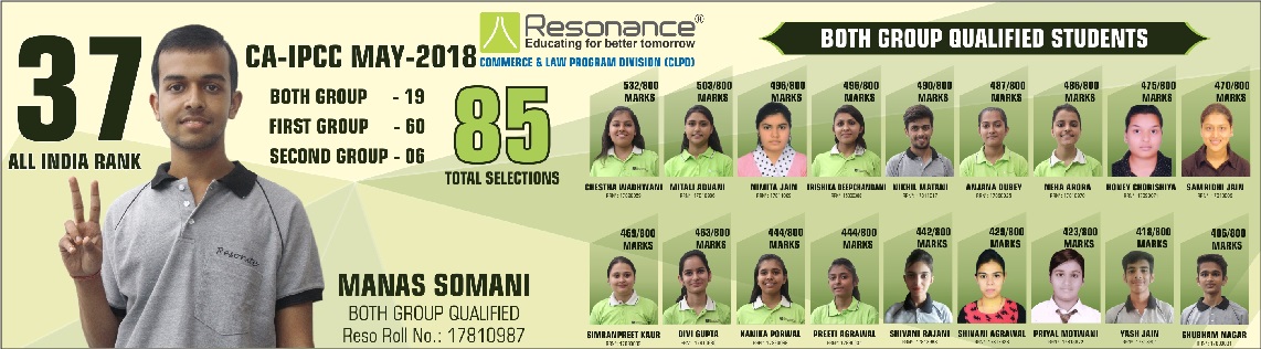 CA IPCC May 2018 Result